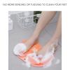Silicone Shower Foot Scrubber Mat, Anti Skid Bath Foot Scrubber Mat with Strong Suction Cups, Easy Storage Foot Massager Scrubber with Hanging Hole Design, Massage Your Feet Without Bending(Red) view 2