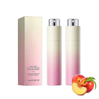 LaoSShu 2PCS Canada Polumna Fissured Tongue Relief Spray, 8ml Breath Freshener Spray, Polumna Fissured Tongue Treatment, Remove Bad Breath and Freshen Breath (Color : Peach)