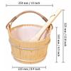 KELUNIS Handmade White Pine Sauna Bucket, 1 Gallon / 4 Liter Wooden Hot Tub Barrel Natural Sauna Spa Accessory with Wooden Bucket Ladle for Home Sauna & SPA view 2