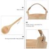 KELUNIS Handmade White Pine Sauna Bucket, 1 Gallon / 4 Liter Wooden Hot Tub Barrel Natural Sauna Spa Accessory with Wooden Bucket Ladle for Home Sauna & SPA view 4