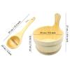 KELUNIS Sauna Wooden Bucket, Finnish Pine Wood Handmade Sauna Bucket Sauna Spa Accessory Rattan Reinforce with Wooden Bucket Ladle for Home Sauna Spa Sauna Steam Room view 2