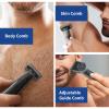 Yinke 14-in-1 Adjustable Comb Attachments with CasePhilip OneBlade One Blade QP2520 QP2630 QP2724 QP2734 QP2834 Electric Trimmer Shaver,0.4 to 10 MM Precision Replacement Travel Portable Kits Green view 2