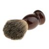 barenx Safety Salon Wood Handle Shaving Brush for Face Neck Cutting Dust Clean Tool view 3