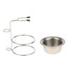 barenx Stainless Steel Shave Brush Stand Holder & Soap Bowl Mug Set view 2