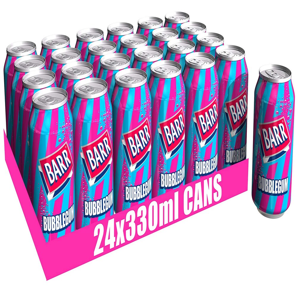 Barr Bubblegum Can 330ml (Pack of 24)