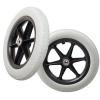 12 x 2 Wheel Replacement for Wheelchairs, 12inch Manual Wheelchair Caster/Wheel Assembly, Non-Slip Solid Tires with 12mm Bearings, 2pcs view 1