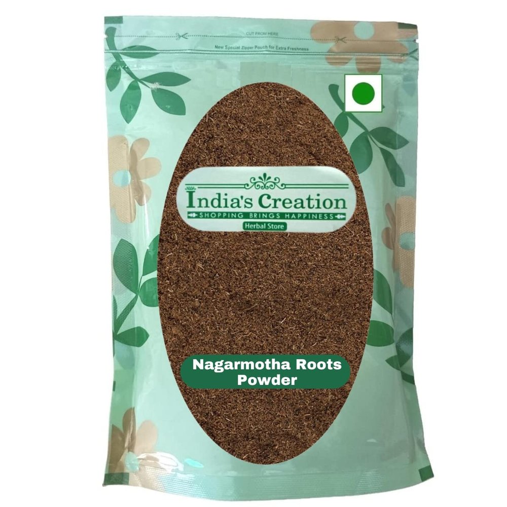 India's Creation Nagarmotha Roots Powder-Cyperus Rotundus-Raw Herbs-Nagarmotha Jadd-Nutsedge-Jadi Booti-Single Herbs (50 Gram)