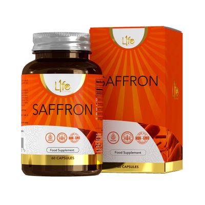 LN Saffron | 60 High Strength Safron Capsules - 90mg Saffron Supplement (from 4:1 Extract) per Serving | Safron Extract | Non-GMO, Gluten & Allergen Free | Manufactured in The UK