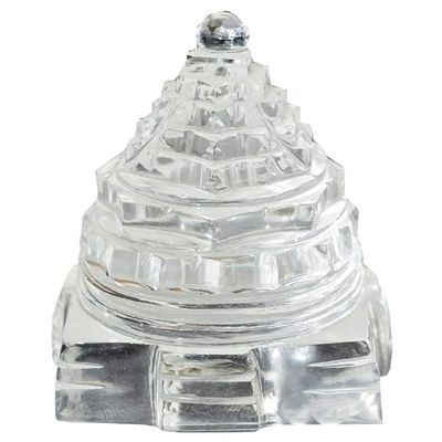 Frienemy Home Presents Shree Yantra of Natural Quartz Meru Crystal Shri Yantra Blessed & Energized 27 Grams by #Frienemy-2928