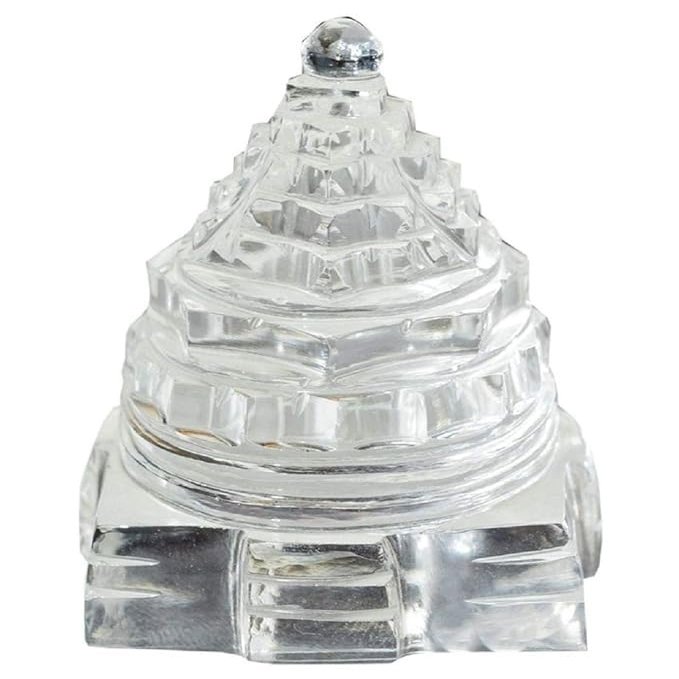 Frienemy Home Presents Shree Yantra of Natural Quartz Meru Crystal Shri Yantra Blessed & Energized 27 Grams by #Frienemy-2928