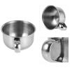Tbest Ing Soap,Stainless Steel Shaving Bowl,Shaving Bowl,Shaving Bowl with Handle,Shaving Mug New Stainless Steel Metal Shaving Soap Mug Bowl Cup Shaver Cleansing Foam Tool for Man view 2