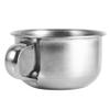 Tbest Ing Soap,Stainless Steel Shaving Bowl,Shaving Bowl,Shaving Bowl with Handle,Shaving Mug New Stainless Steel Metal Shaving Soap Mug Bowl Cup Shaver Cleansing Foam Tool for Man view 4