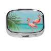 Flamingo in Water Square Pill Box, Pill Dispenser Box Cod Liver Oil Box Vitamin Pill Box view 1