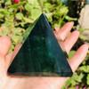 JUKUCKV 6cm Natural Green Fluorite Pyramid Crystal Energy Point Meditation Wand Decoration Natural Stones and Minerals Spiritual support view 1