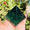 JUKUCKV 6cm Natural Green Fluorite Pyramid Crystal Energy Point Meditation Wand Decoration Natural Stones and Minerals Spiritual support view 3
