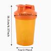 DDSHUN Shaker Bottle For Protein Powder Mixed Plastic Workout Water Bottle 400 ml with Mixball Non-Leak Cap Shaker Cups for Fitness Sports Gym Supplement Drinks Bottles (Orange) view 2