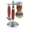 Jojomis Premium Rosewood Men's Shaving Set Brush Safety Razor Holder view 4