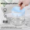 Netceem Leak Proof Denture Cup Kit Portable Retainer Case Perfect for Travel, Denture Case Container Cleaning Care for Dentures Aligner Mouth Guard with Denture Brush,Strainer, Removal Tool and Mirror view 3
