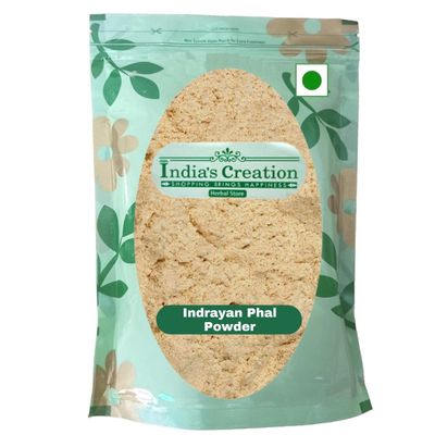 India's Creation Indrayan Phal Powder-Citrullus Colocy-Raw Herbs-Indrain FAL-Tumba-Indrayun-Bitter Apple-Jadi Booti-Single Herbs (100 Gram)