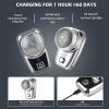 USB Mini Shaver with LED Charge Indicator,Rechargeable Beard Trimmer for Men,Portable Electric Face Shaver Razor,Grooming Gift,Cordless Mini Travel Shaver view 4