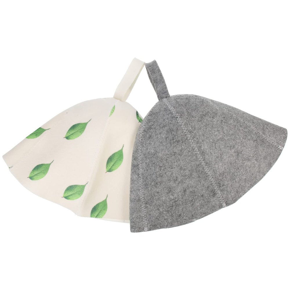 Beavorty 2pcs Sauna Hat for Women Felt Breathable Shower Caps Sauna Hats for Bathing Use