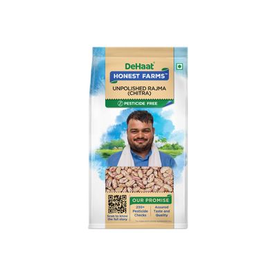 DeHaat Honest Farms Pesticide Free Unpolished Rajma (Chitra) 1 KG - Pesticide Free