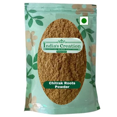 Chitrak Roots Powder-Plumbago Indica-Raw Herbs-Chita -Chita Root-Chita Jadd-Jadi Booti-Sigle Herbs (100 Gram)