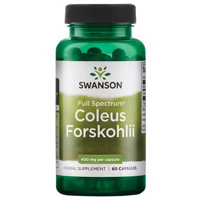 Swanson, Full Spectrum Coleus Forskohlii (Forskolin), High Dose, 60 Capsules, Lab-Tested, Soy Free, Gluten Free, Non-GMO