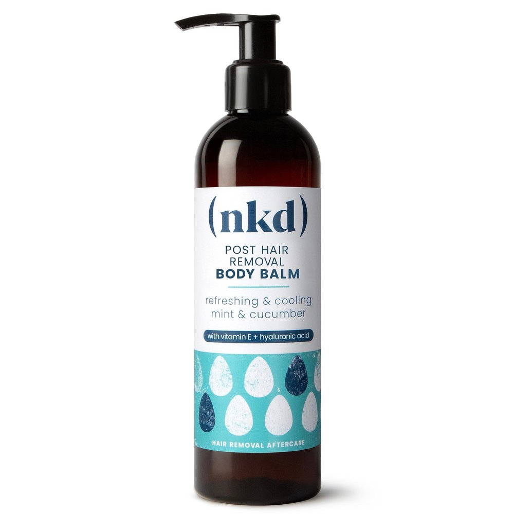 (nkd) Soothing Body Balm - Mint & Cucumber Ingrown Hair Treatment for Pubic Area - For Post Hair Removal - Hydrates Skin All Over - 250ml