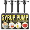 4 Pcs Coffee Syrup Pump Dispenser Set - Syrup Pumps for Coffee Bar 750ml Bottles with Food-Grade Plastic Adjustable Tube, Lockable Mechanism - Accurate Dispensing, Easy Cleaning for Various Liquids view 1