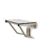 18" x 15" Phenolic White 3 Slats Folding Wall Mount Shower Seat Bench, ADA Compliant view 4