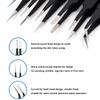 6-Piece Professional Stainless Steel Tweezer Set - Precision Eyebrow & Facial Hair Removal Kit for Women and Men, Black Slant-Tip Plucking Tweezers with Case view 4