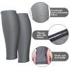 3 Pairs Calf Compression Sleeves for Men And Women Football Leg Sleeve Footless Compression Sock for Running Athlete Cycling (Black, White, Gray, Small), Black, White, Gray, S view 4