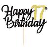 happy 17th birthday cake topper view 1