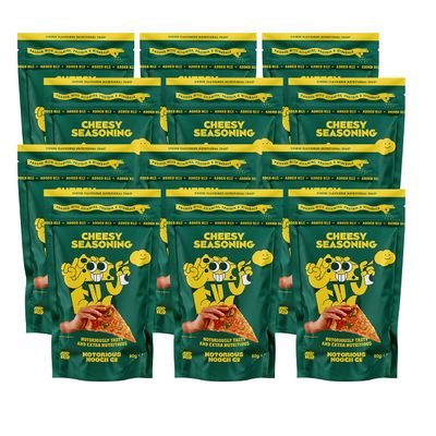 NOTORIOUS NOOCH CO - Cheesy Flavour Vegan Food Seasoning - Plant-Based Nutritional Yeast - Pack of 12