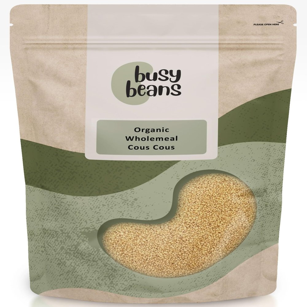 Organic Wholemeal Cous Cous - Certified Organic - by Busy Beans Organic (2kg)