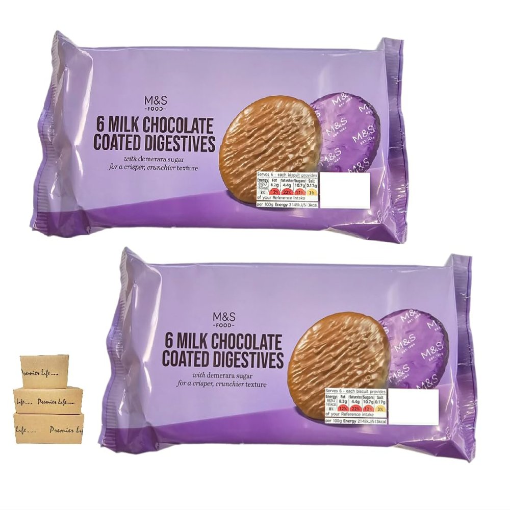 M&S Milk Chocolate Coated Digestives 190g - 2 pack