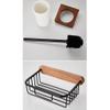 Sudemota Black Walnut Foldable Towel Bar Rack, Bathroom Accessories Wall Mount, Toilet Brush Robe Hook Toilet Paper Holder bathroom (Color : Single Flat Tissue Holder) view 3