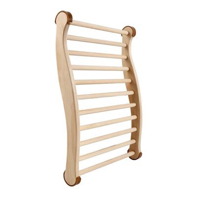 KELUNIS Natural Wood Sauna Backrest, All Natural Finish S-Shape Sauna Backrest for Infrared Sauna RestingUniversal