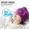 ONLYCARE Migraine Relief Cap, Upgraded Odorless Migraine Ice Head Wrap, Headache Relief Hat for Migraine, Rosy Red view 4