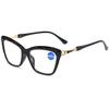 KOOSUFA Cat Eye Reading Glasses Blue Light Blocking Fashion Crystal Frame Computer Readers Eyewear Eyeglasses for Women Black 3.0 view 1