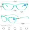 KOOSUFA Cat Eye Reading Glasses Blue Light Blocking Fashion Crystal Frame Computer Readers Eyewear Eyeglasses for Women Cyan 1.5 view 2