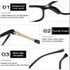 KOOSUFA Cat Eye Reading Glasses Blue Light Blocking Fashion Crystal Frame Computer Readers Eyewear Eyeglasses for Women Cyan 1.5 view 4