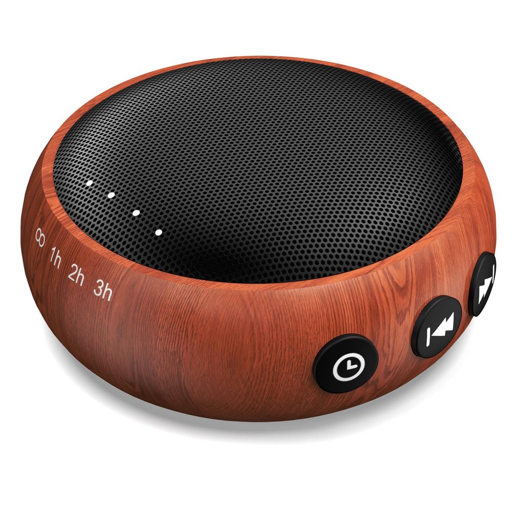 SoundMe Small Sound Machine Brown Noise Machine 30 Soothing Natural Sounds Rain Fan Pink White Noise Machine for Baby Kids Adults with 36 Volume Control Powered by AC or USB Sleep Timer
