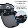 Black Denture Soaking Container Partial Denture Case, Orthodontic Retainer Cleaning Case Denture Cleaner Container Dentures Teeth Cup with Strainer and Lid Waterproof view 4