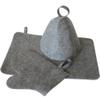 Beavorty 1 Set felt sauna set felt sauna hat banya cap mat ukrainian hat cap hoodie head accessories russian kit spa men women's Toiletries soft view 2
