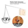 OKJHFD Sauna Oil Cup Cornucopia,Stainless Steel Sauna Aromatherapy Bowl Cup Aroma Essential Oil Bowl Cup Sauna Room Accessories view 2