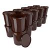 100 x Buckets with Lids, 16 Litres, Brown, Food-Safe, Airtight and Stable, Empty Bucket with Handle and Closure Lid for Food, Chemistry, Wall, Paint, Washing Powder, Adhesives view 1