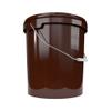 100 x Buckets with Lids, 16 Litres, Brown, Food-Safe, Airtight and Stable, Empty Bucket with Handle and Closure Lid for Food, Chemistry, Wall, Paint, Washing Powder, Adhesives view 3