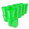 50 x buckets with lid, 16 litres, green, food-safe, airtight and stable, empty bucket with handle and closure, lid for food, chemistry, wall, paint, washing powder, adhesives view 1